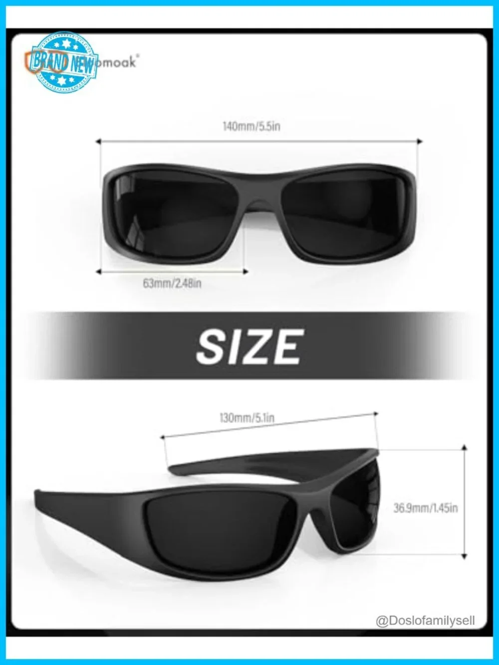TR90 Polarized Wrap Around Sport Sunglasses UV400 Category 4